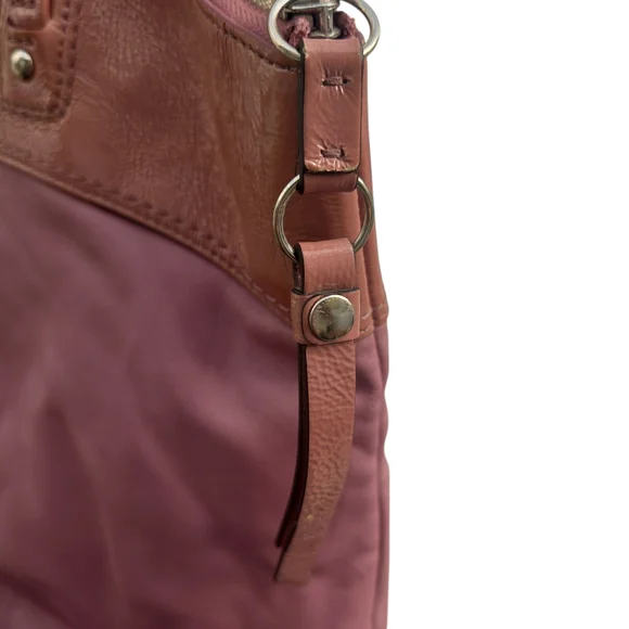 Rare Vintage Coach Mauve and Brown Signature Tote Purse Or Small Laptop Bag - Picture 9 of 17